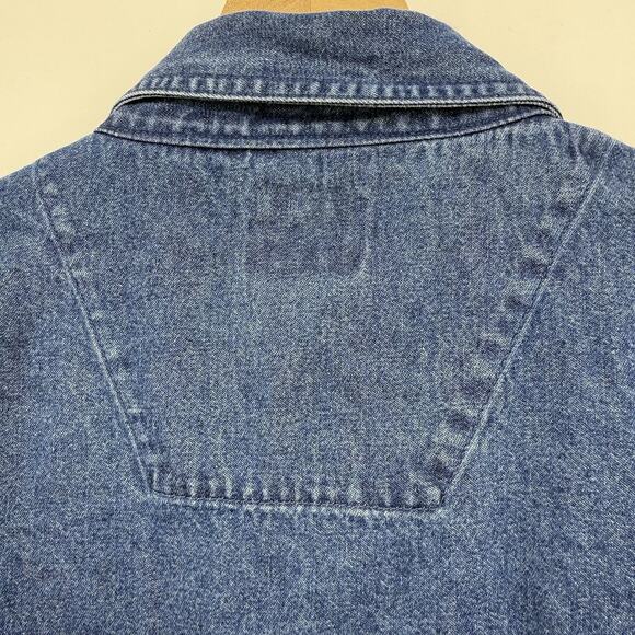 Hunters Select Denim Hunting Shirt Blaze Orange Pheasant Embroidery Men XL Ranch - Picture 9 of 11